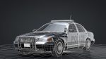City Police Car Rigged for C4D