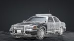 City Police Car Rigged for C4D