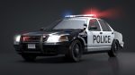 City Police Car Rigged for C4D