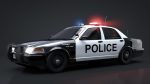 City Police Car Rigged for C4D