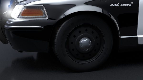 City Police Car Rigged for C4D