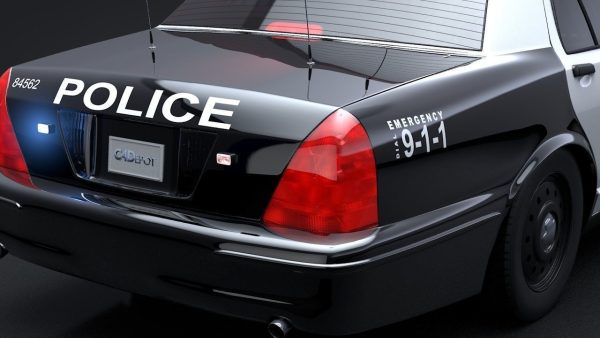 City Police Car Rigged for C4D