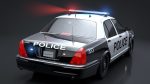 City Police Car Rigged for C4D
