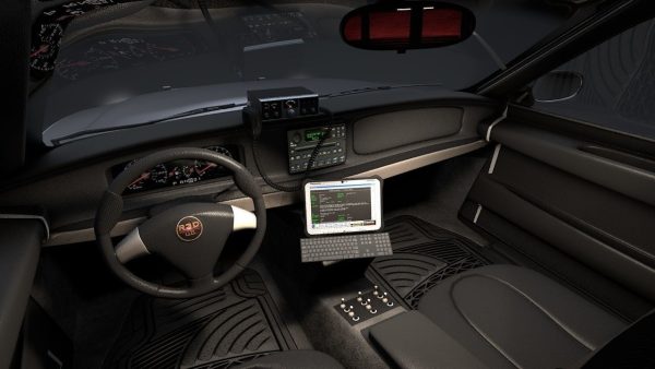 City Police Car Rigged for C4D