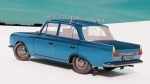 Classic Sedan Car Moskvitch 412 1982 year - Game Ready
