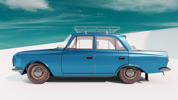 Classic Sedan Car Moskvitch 412 1982 year - Game Ready