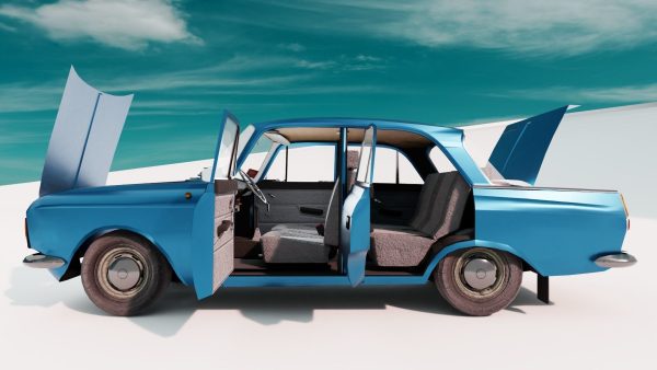 Classic Sedan Car Moskvitch 412 1982 year - Game Ready