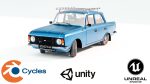 Classic Sedan Car Moskvitch 412 1982 year - Game Ready