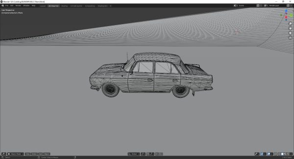 Classic Sedan Car Moskvitch 412 1982 year - Game Ready