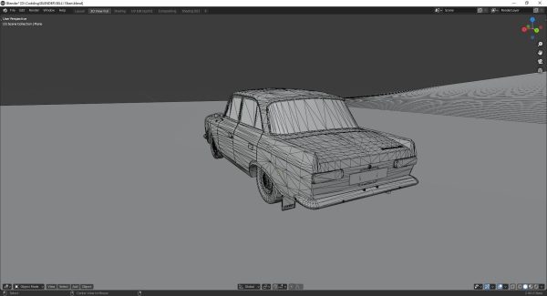 Classic Sedan Car Moskvitch 412 1982 year - Game Ready