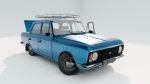 Classic Sedan Car Moskvitch 412 1982 year - Game Ready