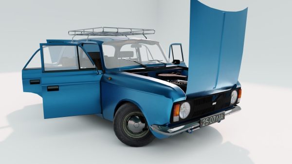Classic Sedan Car Moskvitch 412 1982 year - Game Ready