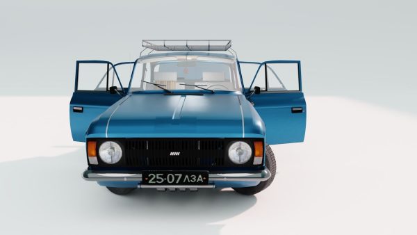 Classic Sedan Car Moskvitch 412 1982 year - Game Ready