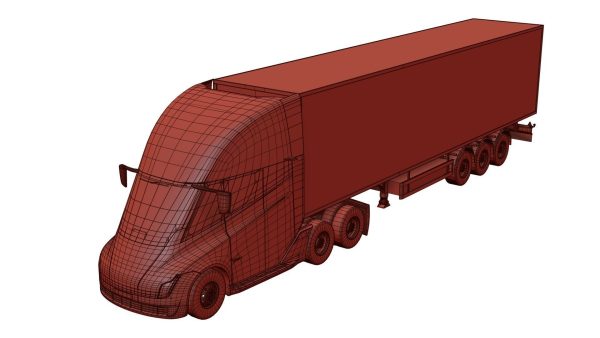 Electric semi-truck unbranded