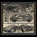 Ferrari 458 V1 Panno STL File for CNC Relief engraving