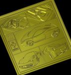 Ferrari 458 V1 Panno STL File for CNC Relief engraving