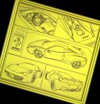 Ferrari 458 V1 Panno STL File for CNC Relief engraving