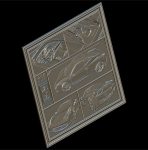 Ferrari 458 V1 Panno STL File for CNC Relief engraving