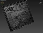 Ferrari 458 V1 Panno STL File for CNC Relief engraving