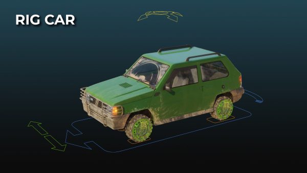 Fiat Panda Car rigged Blender