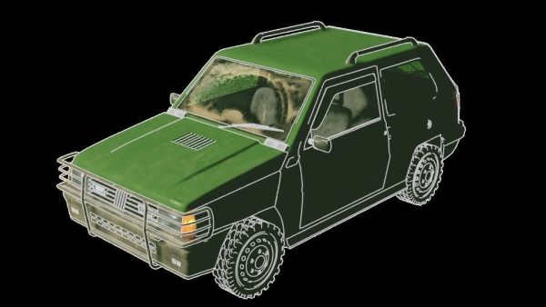 Fiat Panda Car rigged Blender