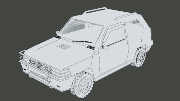 Fiat Panda Car rigged Blender
