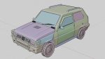 Fiat Panda Car rigged Blender