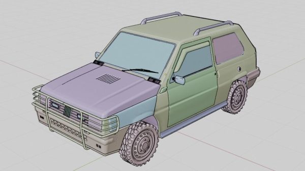 Fiat Panda Car rigged Blender