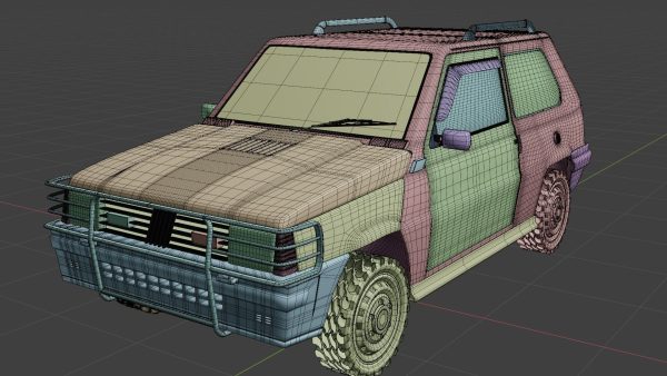 Fiat Panda Car rigged Blender