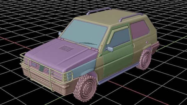 Fiat Panda Car rigged Blender