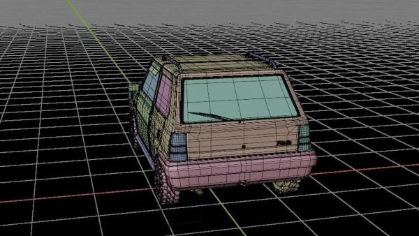 Fiat Panda Car rigged Blender