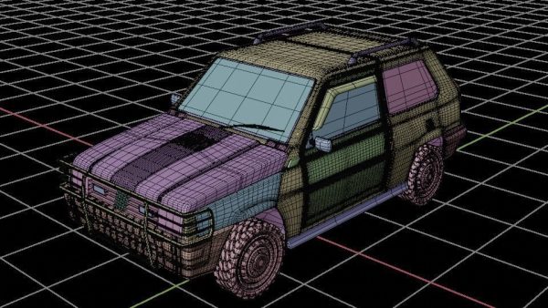 Fiat Panda Car rigged Blender