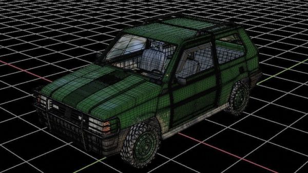 Fiat Panda Car rigged Blender