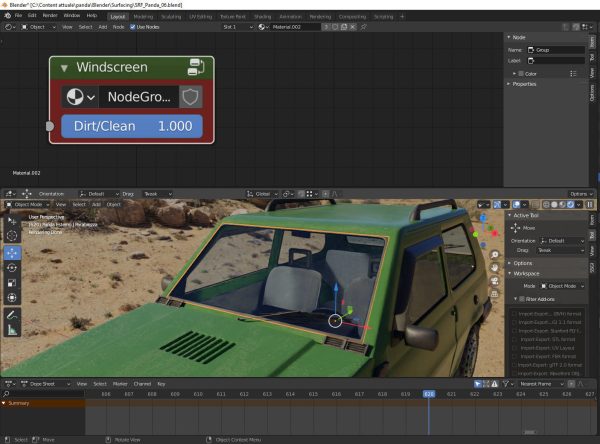 Fiat Panda Car rigged Blender