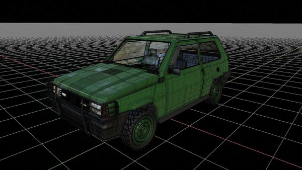 Fiat Panda Car rigged Blender