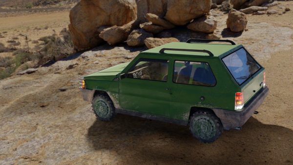 Fiat Panda Car rigged Blender