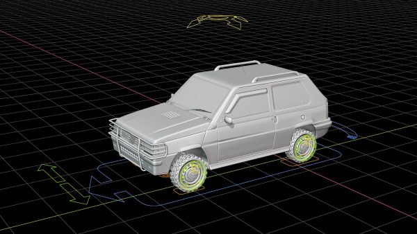Fiat Panda Car rigged Blender