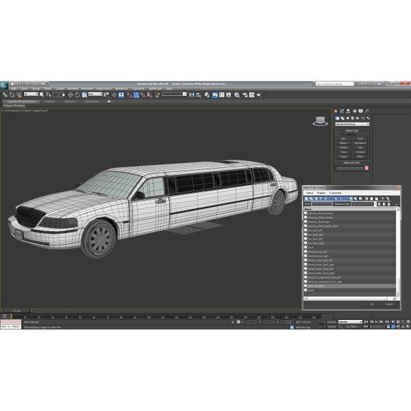 Generic Limousine White Simple Interior