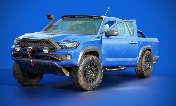 Generic Pickup Truck Lowpoly  with PBR Textures