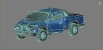 Generic Pickup Truck Lowpoly  with PBR Textures