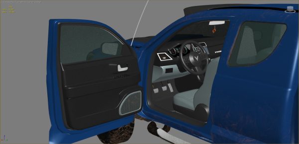 Generic Pickup Truck Lowpoly  with PBR Textures