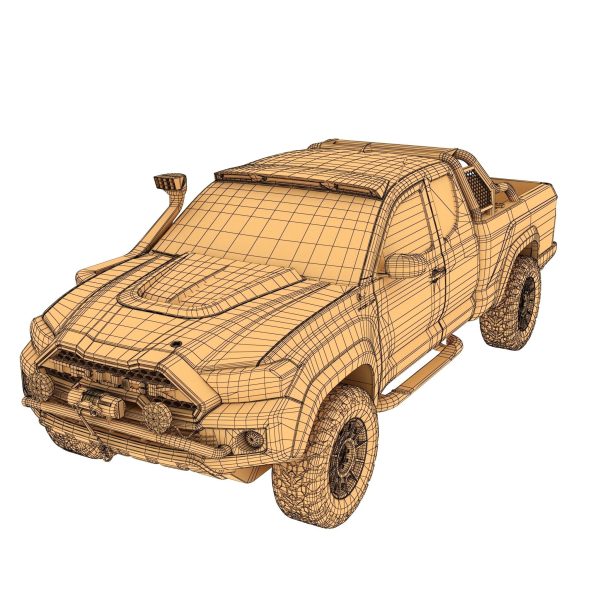 Generic Pickup Truck Lowpoly  with PBR Textures