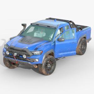 Generic Pickup Truck Lowpoly  with PBR Textures