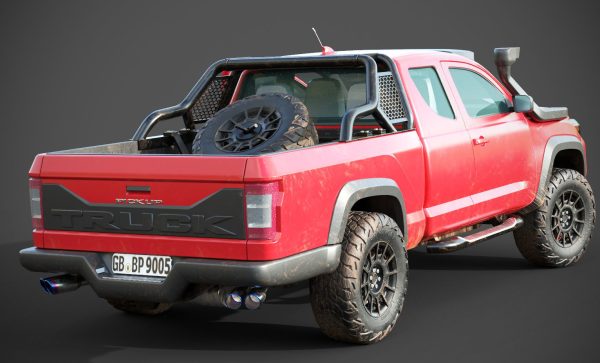 Generic Pickup Truck Lowpoly  with PBR Textures