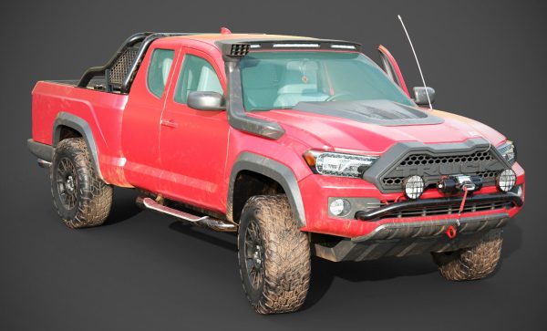 Generic Pickup Truck Lowpoly  with PBR Textures