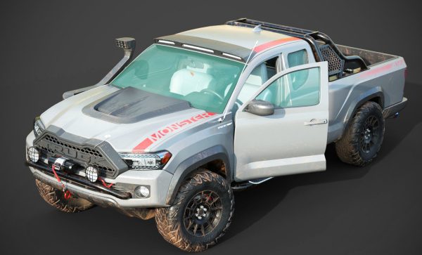 Generic Pickup Truck Lowpoly  with PBR Textures