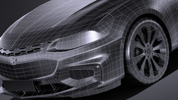 HQlowpoly Chevrolet Malibu 2017