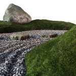 Lowpoly Japanese Rock - Zen - Garden 02