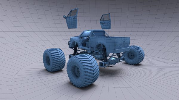 Monster Truck Full Rig Unity and Unreal Engine 4