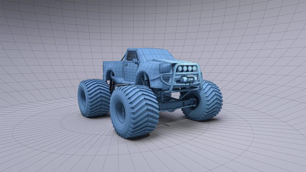Monster Truck Full Rig Unity and Unreal Engine 4